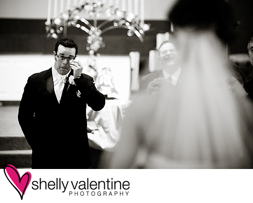 Emotions are a big part of the wedding day, Shelly Valentine grabbed this 